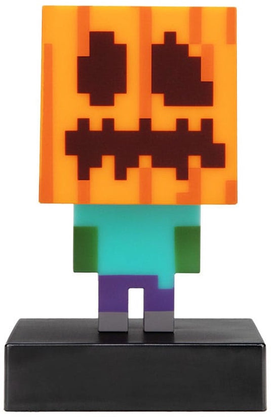 Paladone products minecraft icons light zombie jack o lantern 10 cm lamps lights
