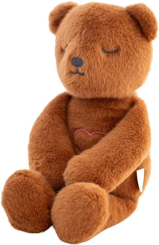 Lulla doll lulla bear slaapknuffel bruin – met natuurlijke hartslag ademhaling – slaaphulp – werkt tot 12 uur – hypoallergeen wasbaar – voor baby, prematuur kind