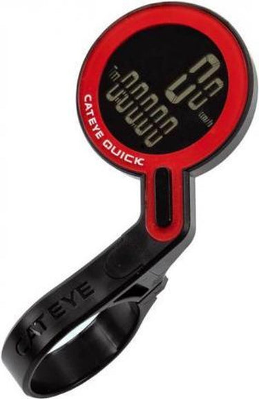 Cateye quick cc-rs100w fietscomputer - draadloos - zwart rood