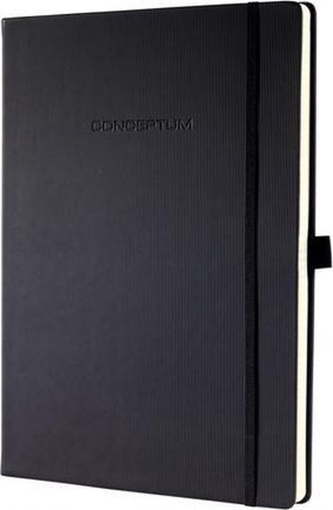 Sigel notitieboek - conceptum pure - a5 - zwart - hardcover - 194 pagina's - 80 grams - ruit - si-co121
