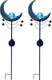 Luxform - tuinlamp met grondspies - mandala blauw - 2 stuks - led - werkend op zonne-energie