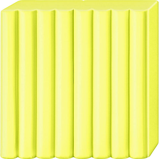 Fimo effect boetseerklei neon geel, 57gr