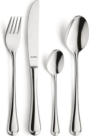 Amefa elegance - bestekset - 24-delig - 6 persoons - 18 10 - vaatwasmachinebestendig - zilverkleurig - 6 personen
