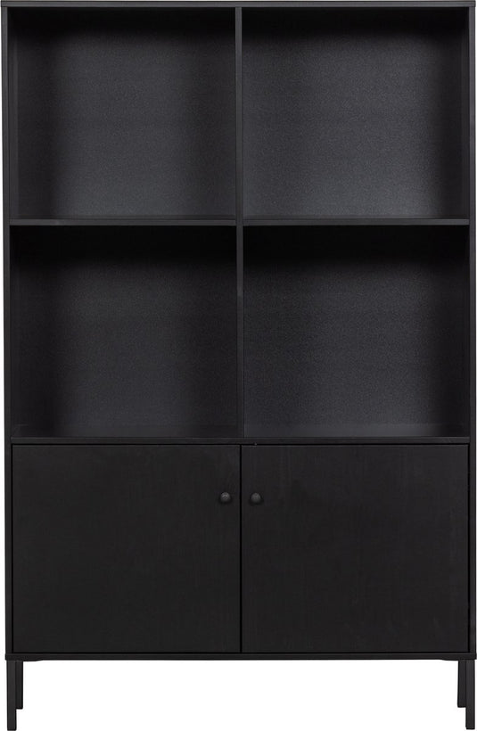 Woood xam open kast - grenen - zwart - 155x107x39