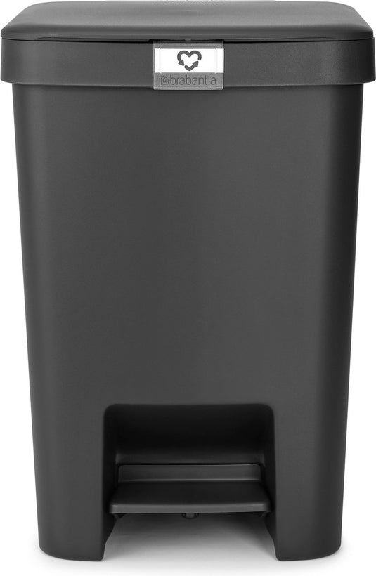 Brabantia stepup prullenbak - pedaalemmer - 25 liter - dark grey
