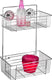 Wenko vacuum-loc wandrek 2-laags bari chroom 26x17x38cm - doucherek - douchemand - bevestigen zonder boren