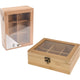 Excellent houseware theedoos bamboe 21x16x8cm