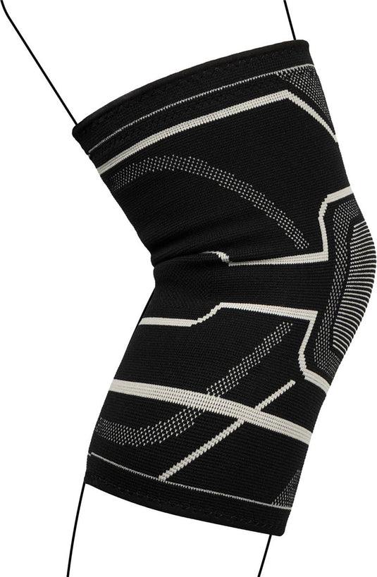 Avento knie bandage - compressie - zwart zilvergrijs - maat s m