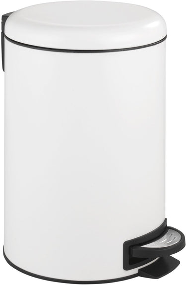 Wenko pedaalemmer leman easy-close 12 liter mat wit - easy close deksel - afvalemmer - prullenbak - afvalbak - vuilbak - vuilnisbak