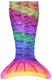 Kuaki mermaids zeemeermin deken rainbow, 60x130cm