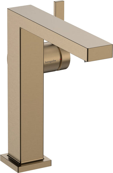 Hansgrohe tecturis e - wastafelkraan - ééngreeps bediening - coolstart energiebesparend - met afvoerplug - 150mm maat - brushed bronze