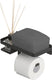 Tiger caddy - toiletrolhouder met plankje - wc rolhouder met plankje - 24 cm - zwart