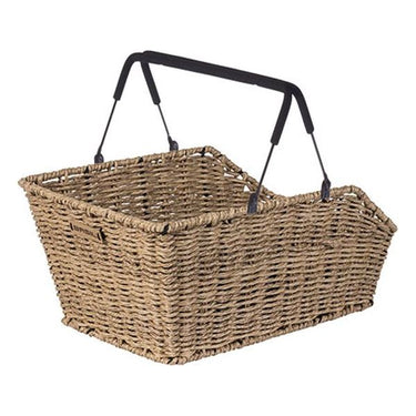 Basil Cento Rattan Look MIK - fietsmand - achterop - inclusief MIK systeem - bruin