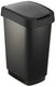 Rotho salsa - prullenbak - swingdeksel - 50l - bpa vrij - zwart