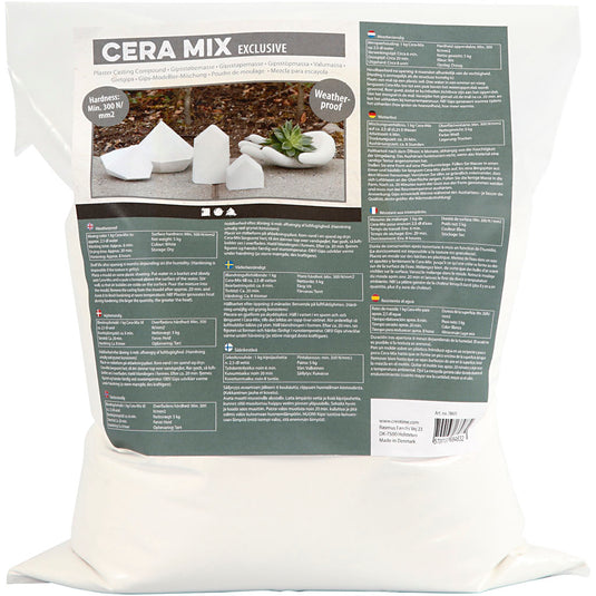 Creativ company cera-mix exclusieve gipsgietmix, wit, 5 kg 1 doos