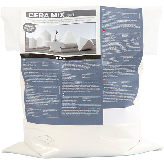 Creativ company cera-mix super gipsgietmix, wit, 5 kg 1 doos