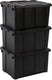 Iris powerbox robuust opbergbox - 68l - 100% recycled kunststof - zwart - set van 3