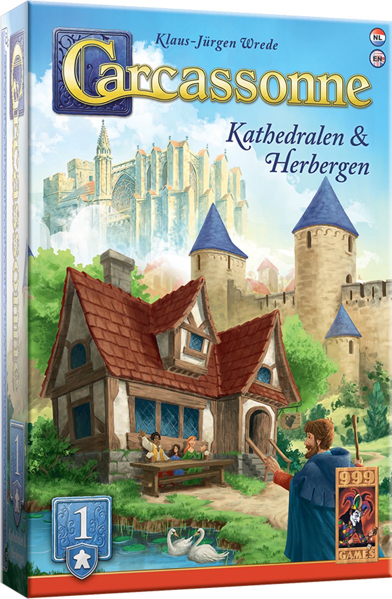 Afbeelding laden in galerijviewer, 999games 999 games carcassonne kathedralen herbergen uitbreiding

