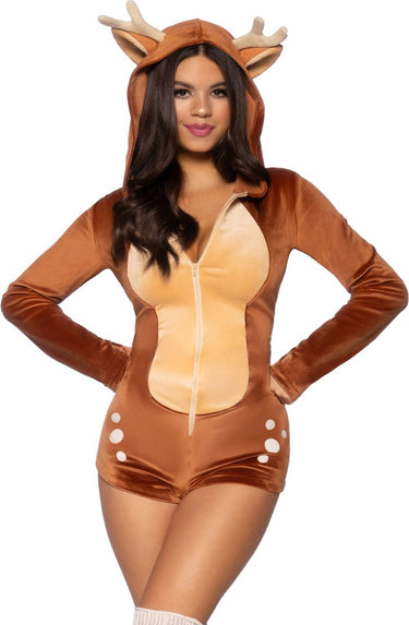 Leg avenue velvet fawn romper