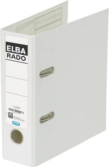 Elba ordner rado plast a5 karton, pp (polypropeen) wit staand 2-rings 1 stuk