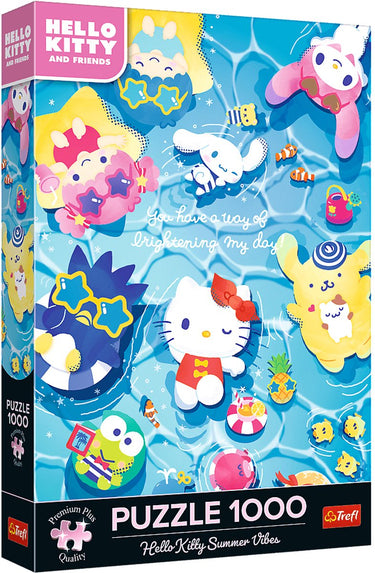 Trefl puzzel 1000 stukjes - hello kitty summer vibes - premium plus karton.