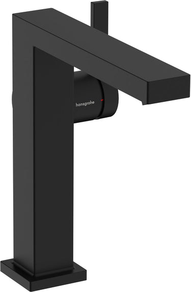 Hansgrohe tecturis e - wastafelkraan - ééngreeps bediening - coolstart energiebesparend - zonder waste - 150mm maat - mat zwart