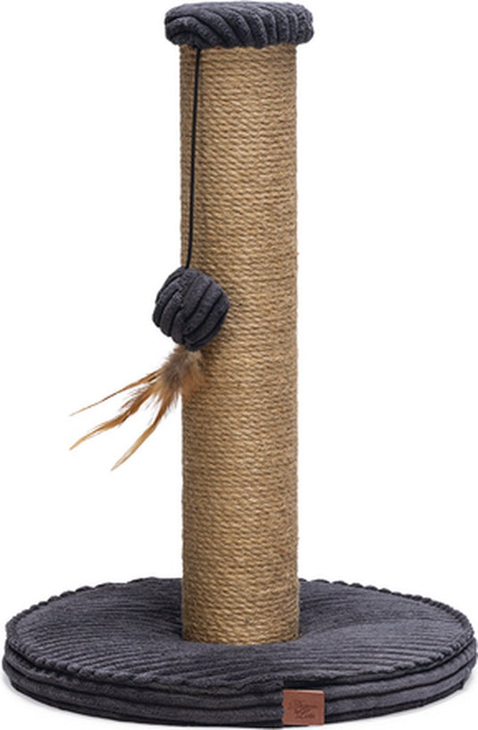 Designed by lotte krabpaal ribbed - incl speeltje - ribbed stof jute - antraciet - 35x35x50 cm