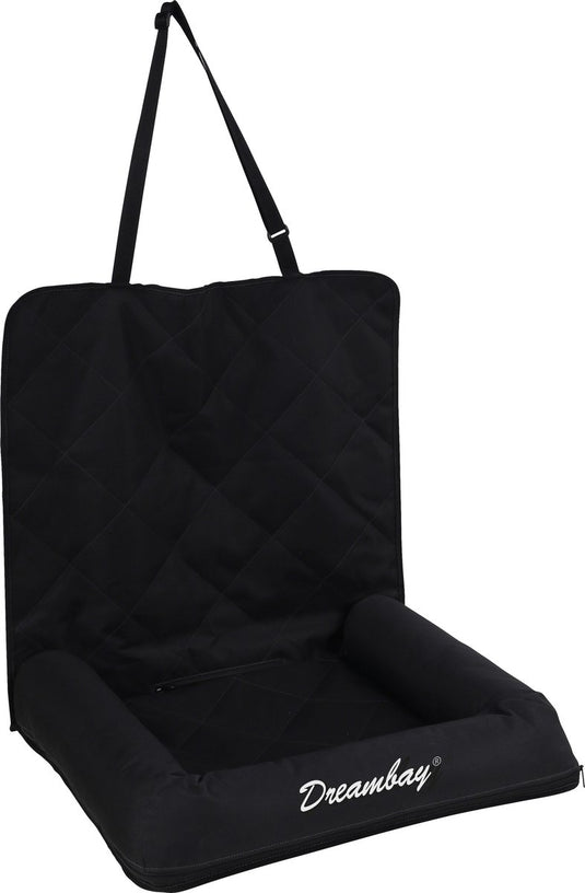 Flamingo autostoel hond – autostoel dreambay zwart – 59x50x58cm – waterafstotend veilig – wasbare hoes