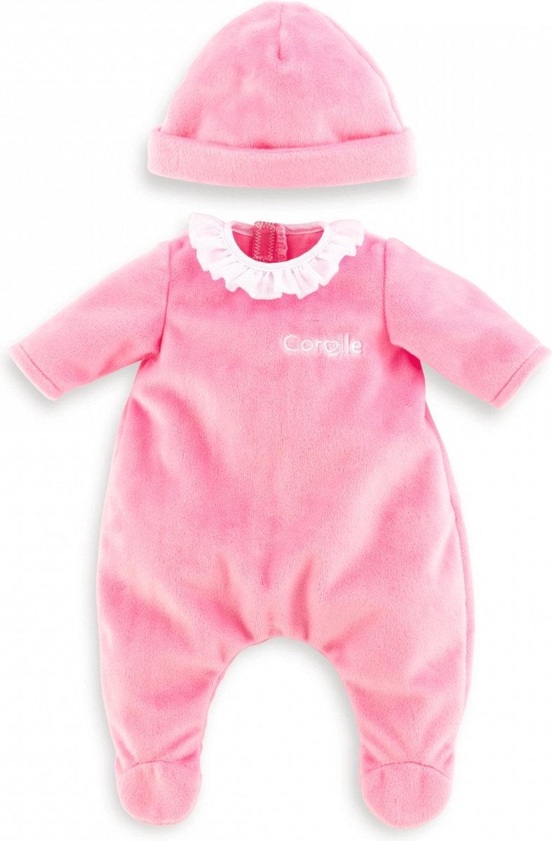 Load image into Gallery viewer, Corolle mon grand poupon pyjama met muts roze babypop 36 cm
