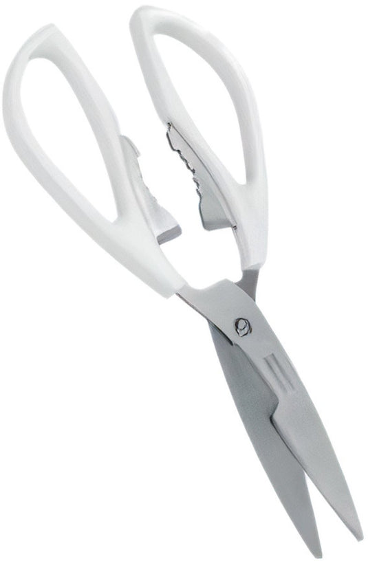 Metaltex - keukenschaar - 21 cm - rvs - wit - zilver