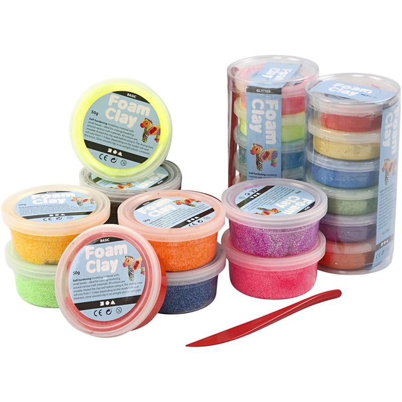 Afbeelding laden in galerijviewer, Https: www.cchobby.nl foam-clayr-diverse-kleuren-22-doosje-1-set
