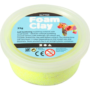 Creativ company http: www.cchobby.nl foam-clayr-glitter-geel-35-gr-1-doosje