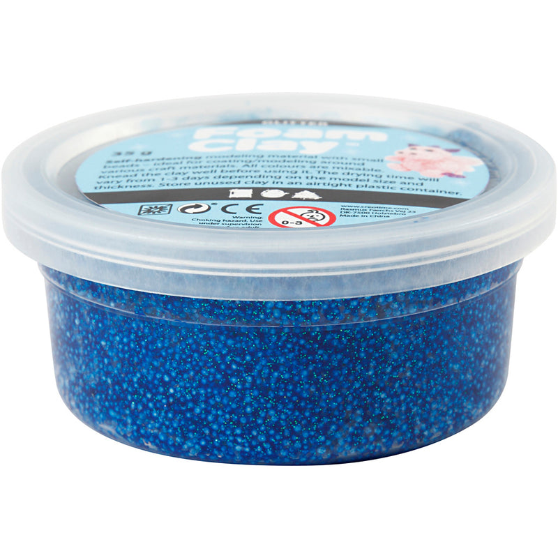 Load image into Gallery viewer, Creativ company https: www.cchobby.nl foam-clayr-glitter-blauw-35-gr-1-doosje
