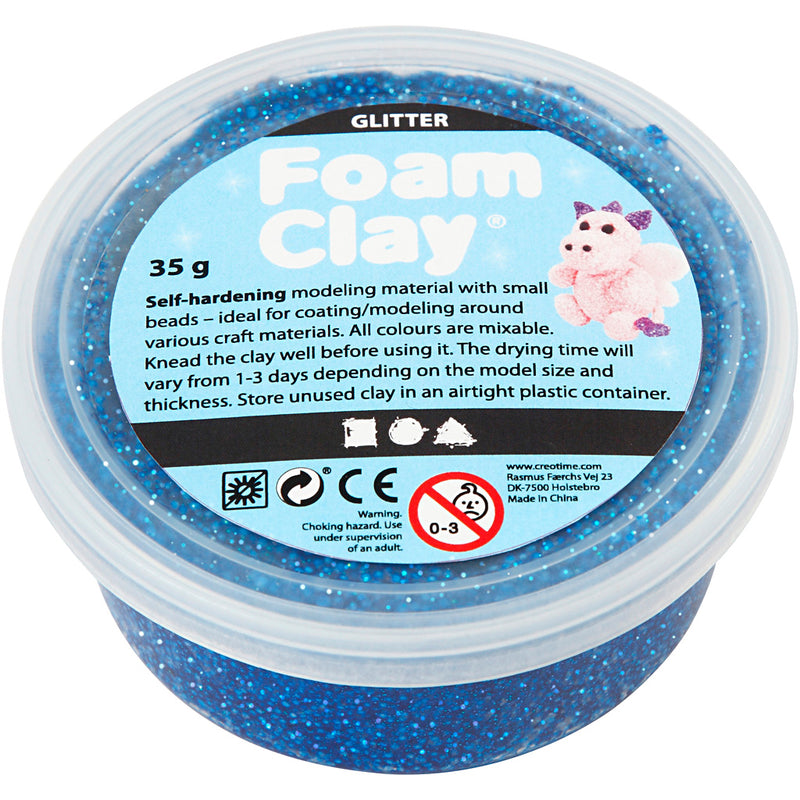 Load image into Gallery viewer, Creativ company https: www.cchobby.nl foam-clayr-glitter-blauw-35-gr-1-doosje
