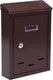 Vorel brievenbus met 2 sleutels - bruin - 285x200x60 mm