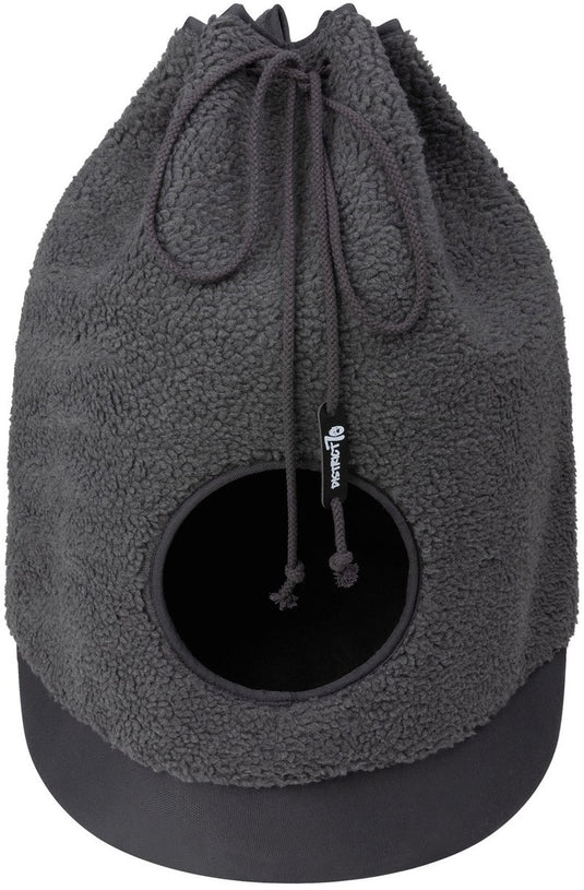District 70 casa teddy - trendy kattenhuis van superzachte stof - afmetingen 45 x 45 x 60 cm - donkergrijs