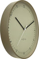 Nextime berlin l – wandklok – 40 cm – metaal – khaki – stil