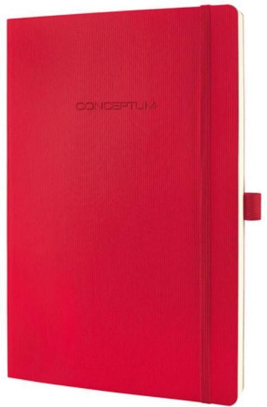 Sigel notitieboek - conceptum pure - a5 - softcover - rood - 194 pagina's - 80 grams - lijn - si-co325