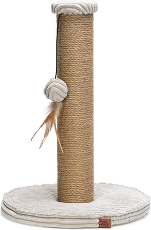 Designed by lotte krabpaal ribbed - incl speeltje - ribbed stof jute - lichtgrijs - 35x35x50 cm