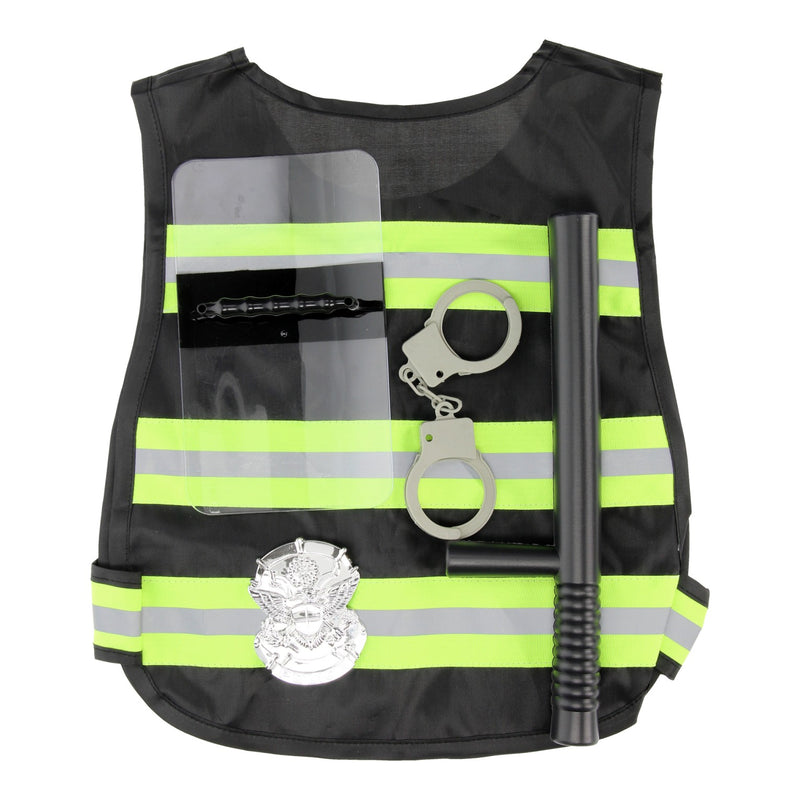 Load image into Gallery viewer, Politieset met knuppel handboeien, 4dlg.
