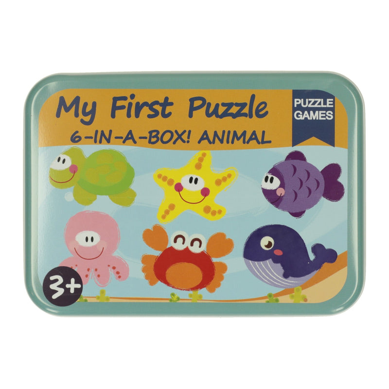 Load image into Gallery viewer, Lobbes speelgoed bv mijn eerste 6 puzzzels in blik - onderwaterwereld
