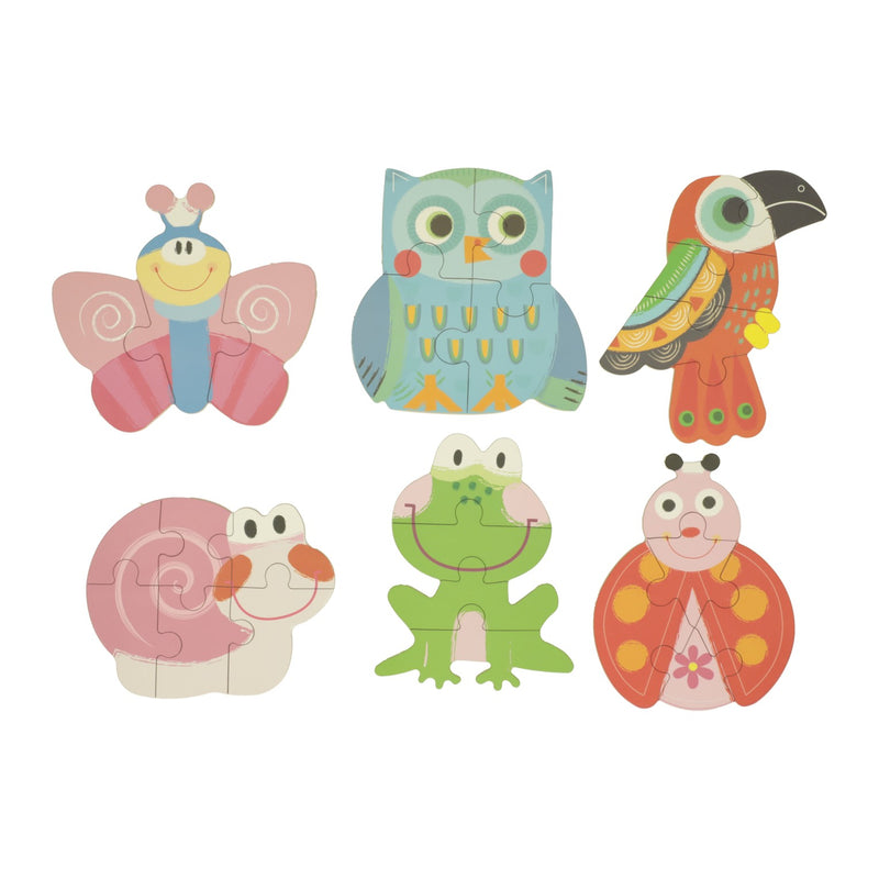 Load image into Gallery viewer, Mijn eerste 6 puzzzels in blik - dieren
