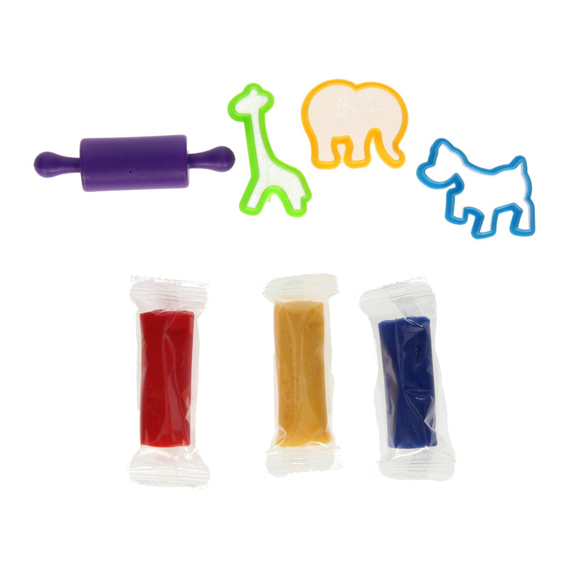 Load image into Gallery viewer, Lobbes kleiset in opbergbox met uitsteek dierenvormen - 3 kleuren klei
