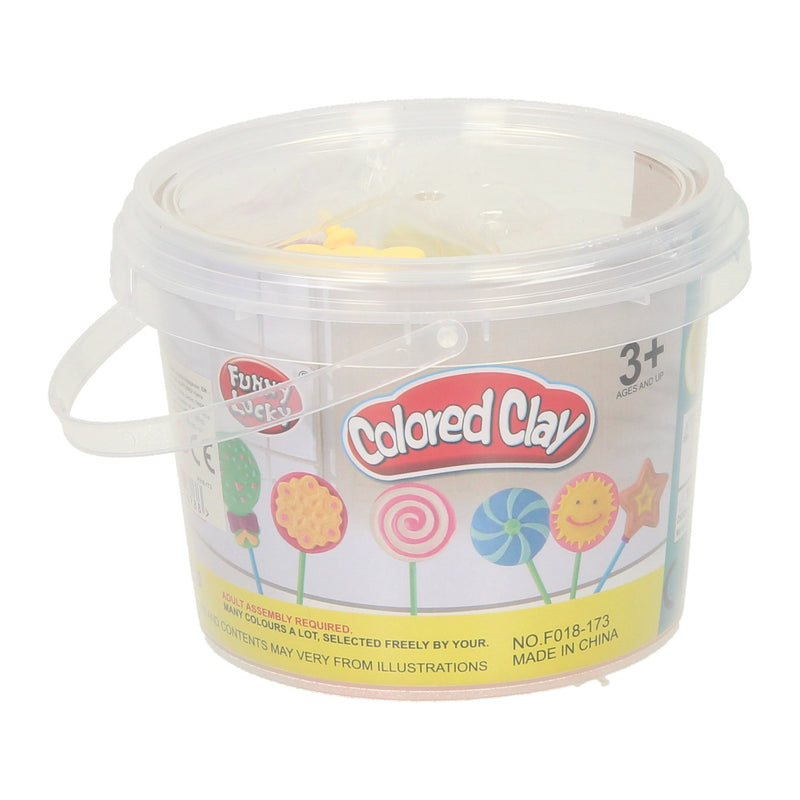 Load image into Gallery viewer, Kleiset in opbergbox lolly's maken - 6 kleuren klei

