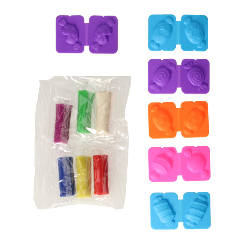 Load image into Gallery viewer, Kleiset in opbergbox snoepjes maken - 6 kleuren klei
