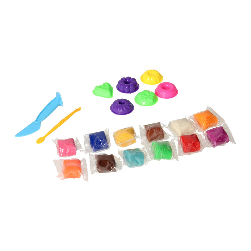 Load image into Gallery viewer, Kleiset in opbergbox donuts maken - 12 kleuren klei
