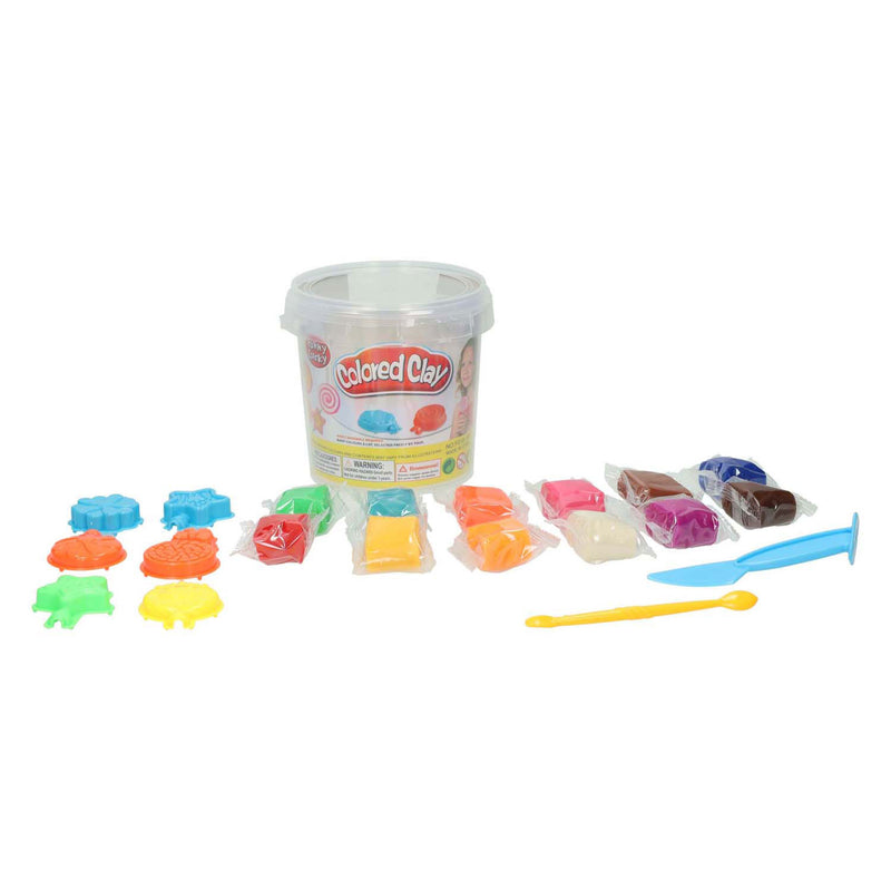 Load image into Gallery viewer, Lobbes speelgoed bv kleiset in opbergbox lolly's maken - 12 kleuren klei
