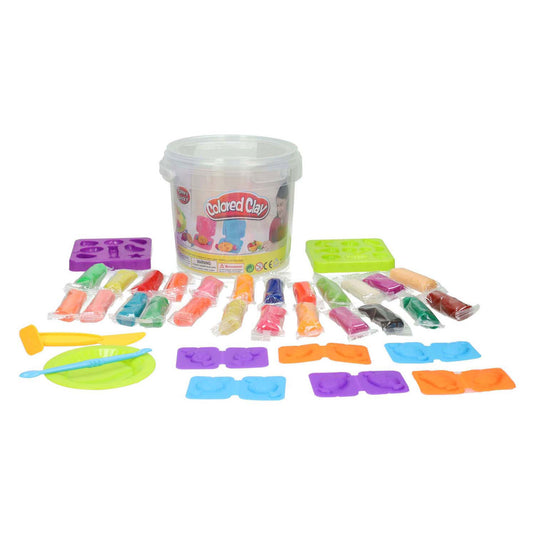 Kleiset in opbergbox fruit - 24 kleuren klei