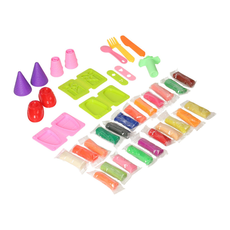 Load image into Gallery viewer, Lobbes speelgoed bv lobbes kleiset opbergbox ijsjes - 24 kleuren klei creatief speelgoed.
