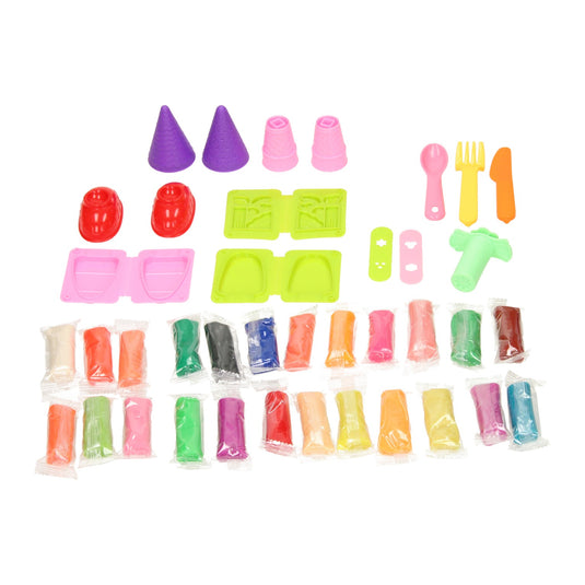 Kleiset in opbergbox ijsjes - 24 kleuren klei